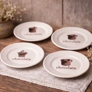 Pai Chocolate 3D‎ Desert Appetizer Plates Set 4